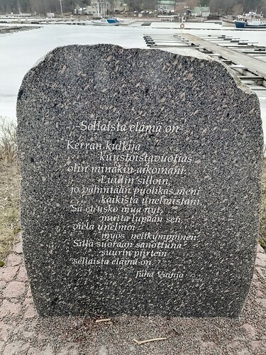 kotka Juha Vainio kivi 9.3.2025 2