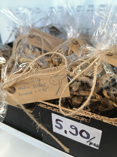 Suppiksia myynnissä Kulmalla